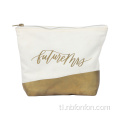 Canvas foil makeup bag/canvas makeup bag